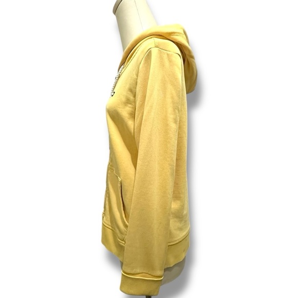 276 Tommy Hilfiger | Unisex Yellow Zip Up Hoodie Sweatshirt Jacket (Size S) - Picture 7 of 12